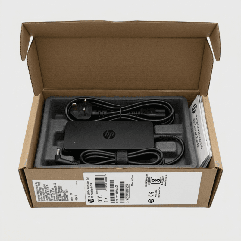 Hp (1) Genuine HP 65W Laptop Power Adapter Charger( Blue Pin Tip)