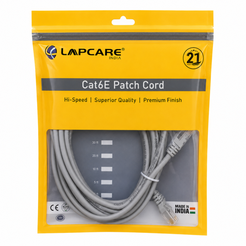 Lapcare Patch Coard Lapcare India Cat6E High-Speed Ethernet Patch Cord