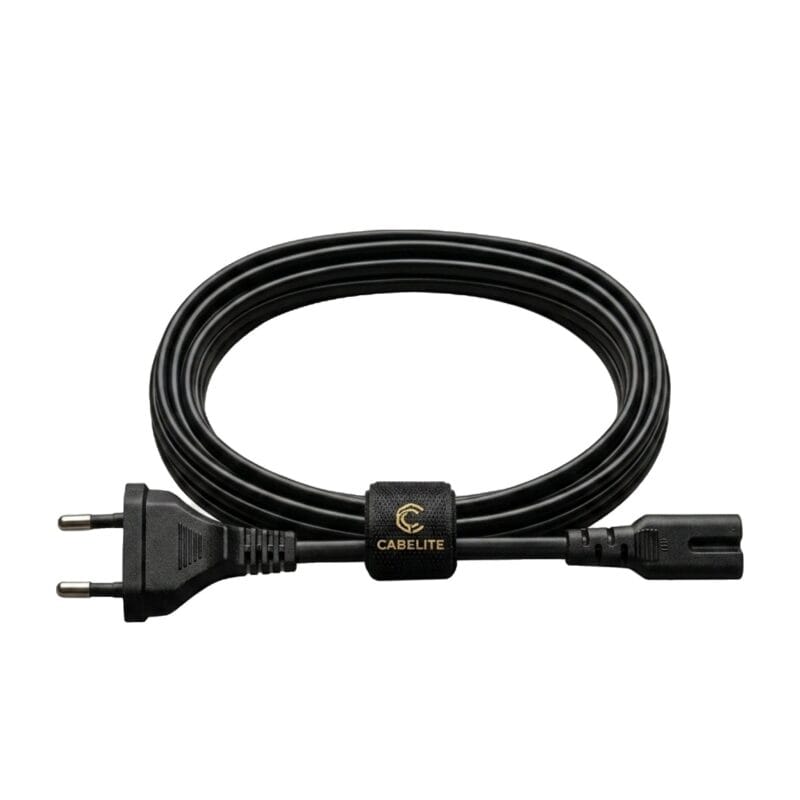 CABELITE Premium Matte-Black 2-Pin Power Cord