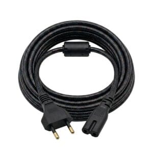 Generic 2-Pin Power Cable – 1.5M Black  AC Power Cord