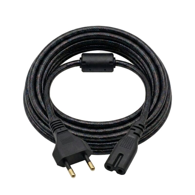 Generic 2-Pin Power Cable – 1.5M Black  AC Power Cord