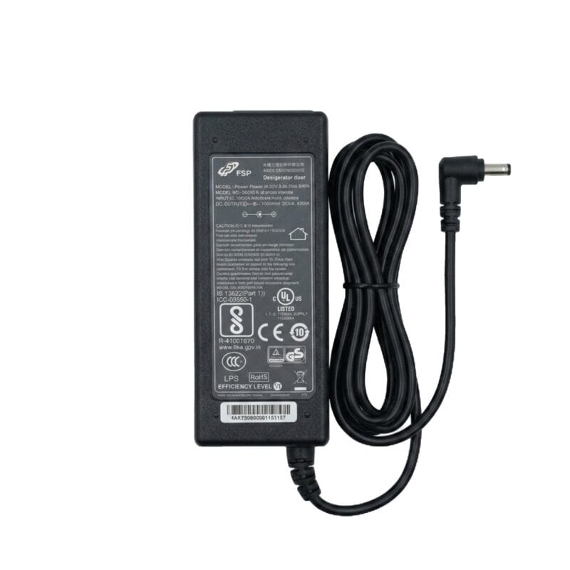 2026/07/wp-1785214676684.jpg FSP AC/DC Power Supply Adapter with Right-Angle DC Barrel Connector