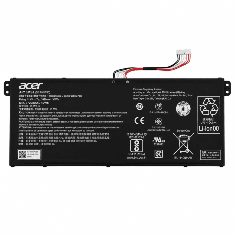 Acer AP16M5J Laptop Battery Acer AP16M5J Compatible Replacement Laptop Battery