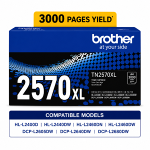 Brother TN-2570XL Genuine Black High Yield Toner Cartridge
