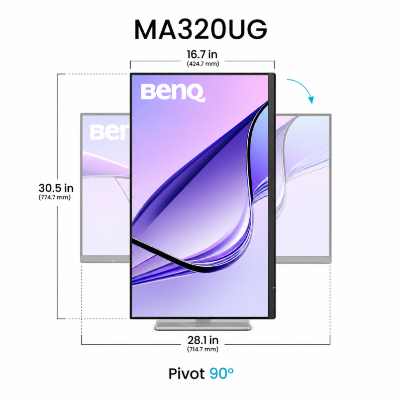 ChatGPT Image Aug 10, 2026, 10_42_49 AM BenQ MA320UG 32" 4K 120Hz Nano Gloss IPS Monitor for Mac Creators – 98% P3, Thunderbolt 4