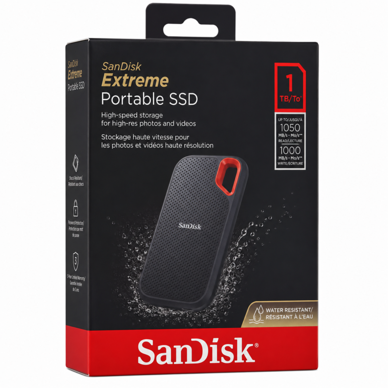 SanDisk Extreme Portable 1TB NVMe External SSD