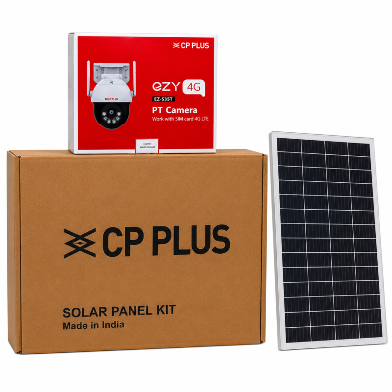 Cp Plus1 CP PLUS EZ-S35T 3MP 4G SIM Outdoor PT Camera with Solar Panel, Battery
