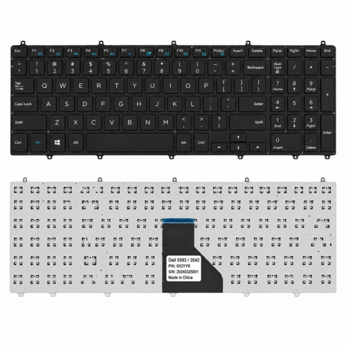 Replacement Laptop Keyboard for Dell Inspiron 15 5593 Series