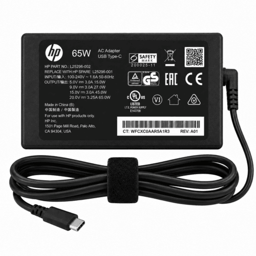 Genuine HP 65W USB Type-C Laptop Power Adapter Charger