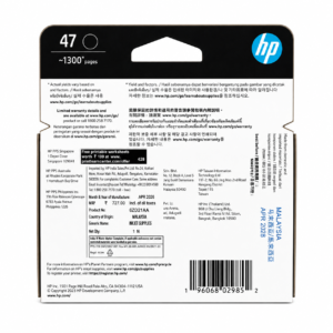 HP 47 Black Original Cartridge 6ZD21AA