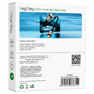 VegGieg HDMI High-Speed 4K Ultra HD Cable