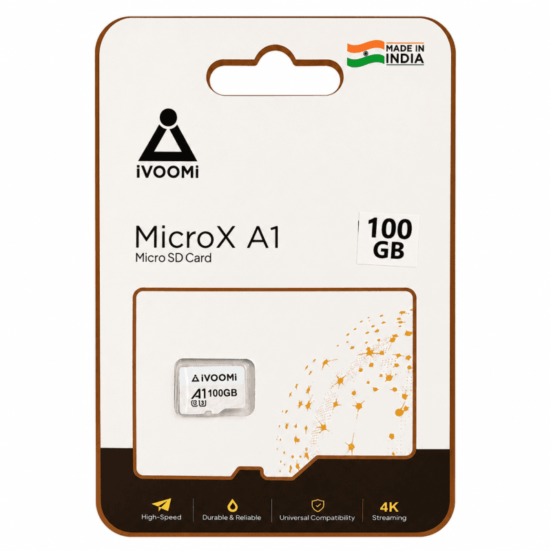 iVOOMi MicroX A1 100GB microSD Card – Class 10 U3 High-Speed 4K Support
