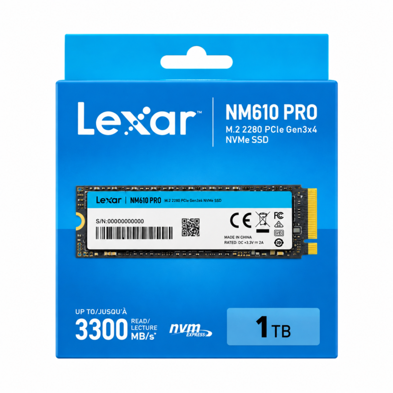 Lexar NM610 PRO 1TB NM610 PRO M.2 2280 PCIe Gen3x4 NVMe SSD 1 TB