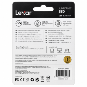 Lexar S80 128GB Lexar JumpDrive S80 128GB USB 3.2 Gen 1 Pen Drive