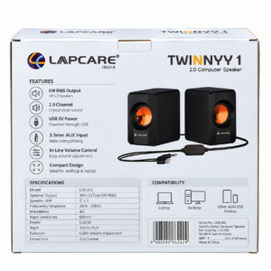 Lapcare Twinnyy 1 2.0 Wired Speaker
