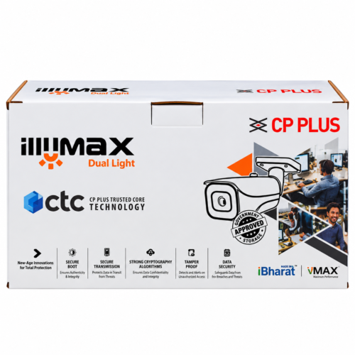 CP PLUS iLLUMAX Dual Light CCTV Security Camera with retail packaging