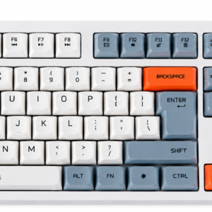 FINGERS CubikCombo wired keyboard with white, grey and orange keys and dedicated FINGERS CubikCombo wired keyboard with white, grey and orange keys and dedicated