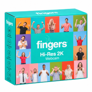 FINGERS Hi-Res 2K Webcam with Auto Focus and Built-in Microphone (2) FINGERS Hi-Res 2K Webcam with Auto Focus & Built-in Microphone