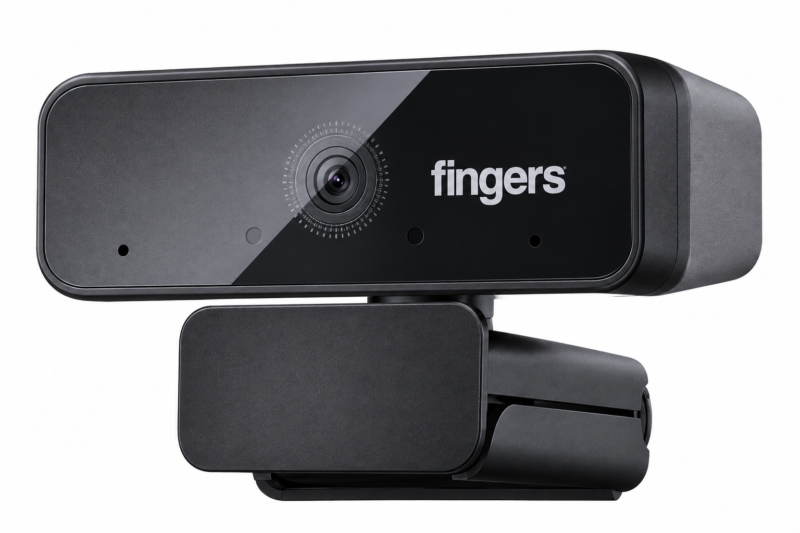 FINGERS Hi-Res 2K Webcam with Auto Focus and Built-in Microphone (3) FINGERS Hi-Res 2K Webcam with Auto Focus and Built-in Microphone