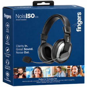 FINGERS NoisISO C15 Wired Headset – USB Type-C