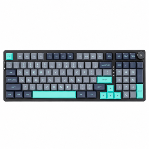 FINGERS Radiant Pro Wireless Keyboard – Black Teal Gaming