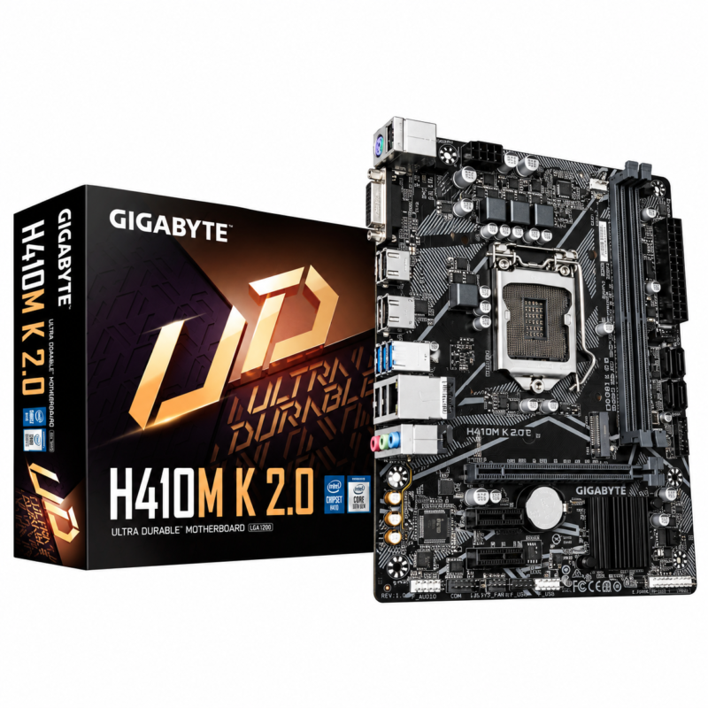 Gigabyte H410M K 2.0 Motherboard Set GIGABYTE H410M K 2.0 Intel H410 Micro ATX Motherboard
