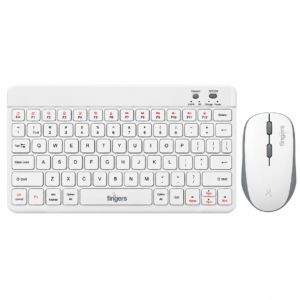 FINGERS MiniClicks Duo D7 Wireless Deskset – Classic White