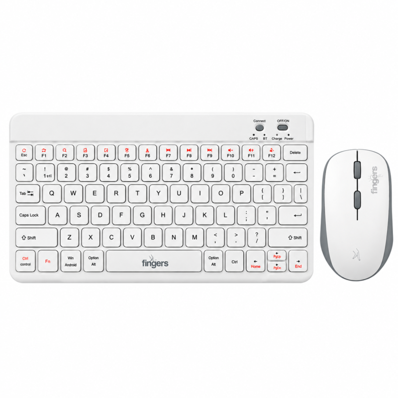 FINGERS MiniClicks Duo D7 Wireless Deskset – Classic White