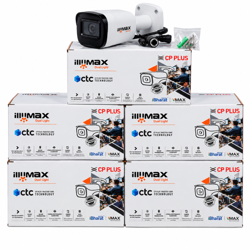 illUMAX CCTV Camera Box Display (1) CP PLUS iLLUMAX Dual Light CCTV Camera